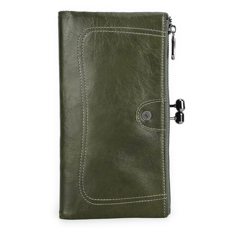 Schwarzer Engel erste Schicht Rindsleder High-End-Eisen-Damen Brieftasche