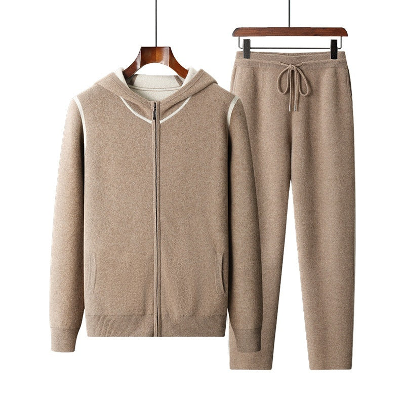 Herren Anzug mit Kapuze – Dick, Locker, Lässig, Tapered-Schnitt