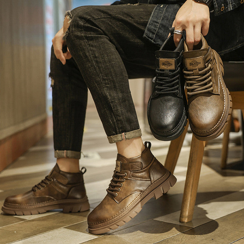 Herren-Martin-Stiefel im Retro-Look mit hohem Schaft – ideal für Arbeit und Freizeit