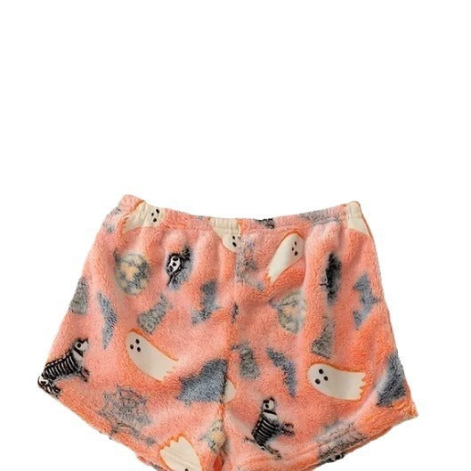 Damen Halloween Leuchtende Flanell-Pyjamas