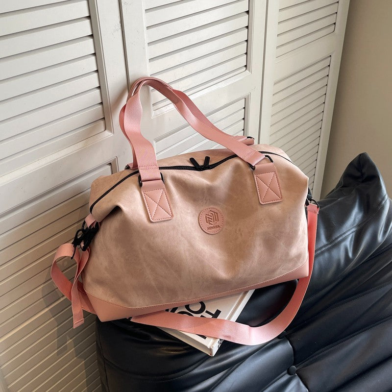 Freizeit-Sporttasche aus PU-Leder – große Kapazität, Schulter- & Reisetasche, ideal für Fitnessstudio und Reisen