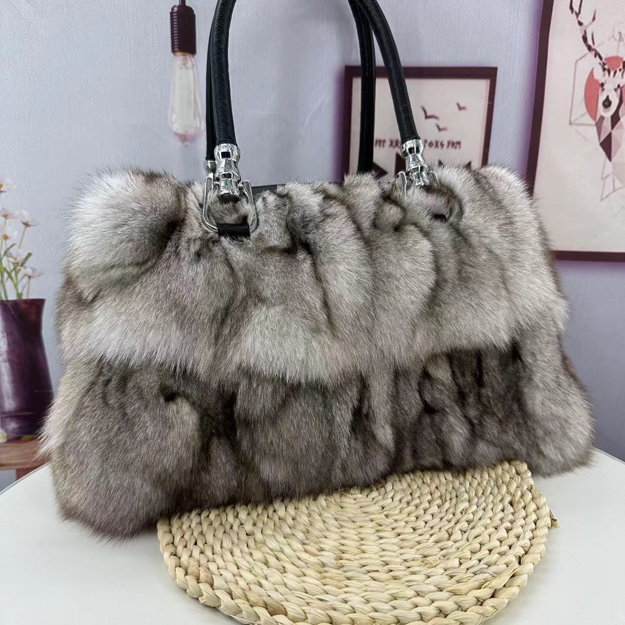 Herbst und Winter Fuchs Pelz Tasche Frauen
