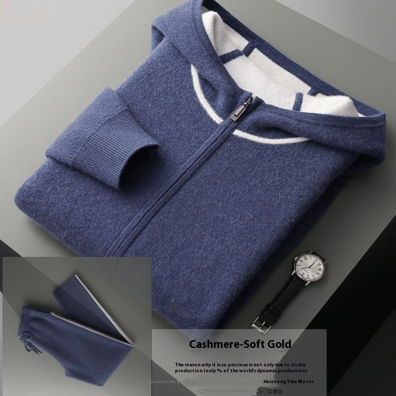 Herren Anzug mit Kapuze – Dick, Locker, Lässig, Tapered-Schnitt