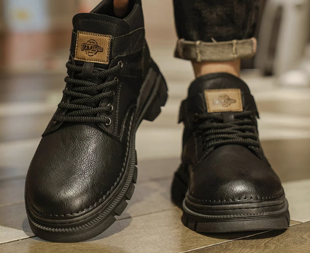 Herren-Martin-Stiefel im Retro-Look mit hohem Schaft – ideal für Arbeit und Freizeit