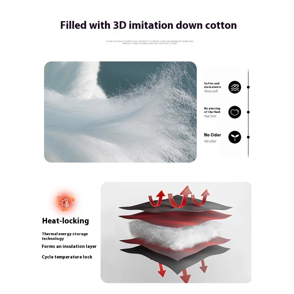 Herren-Daunenjacke mit Baumwollfüllung – Locker, Warm, Mit Kapuze, im 'Bread'-Stil