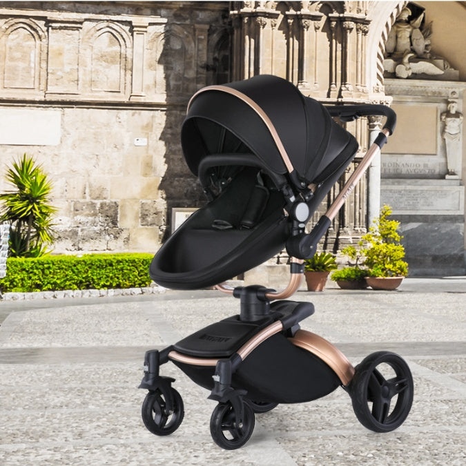 3-in-1 Kinderwagen mit hoher Sitzposition & 360° Drehung