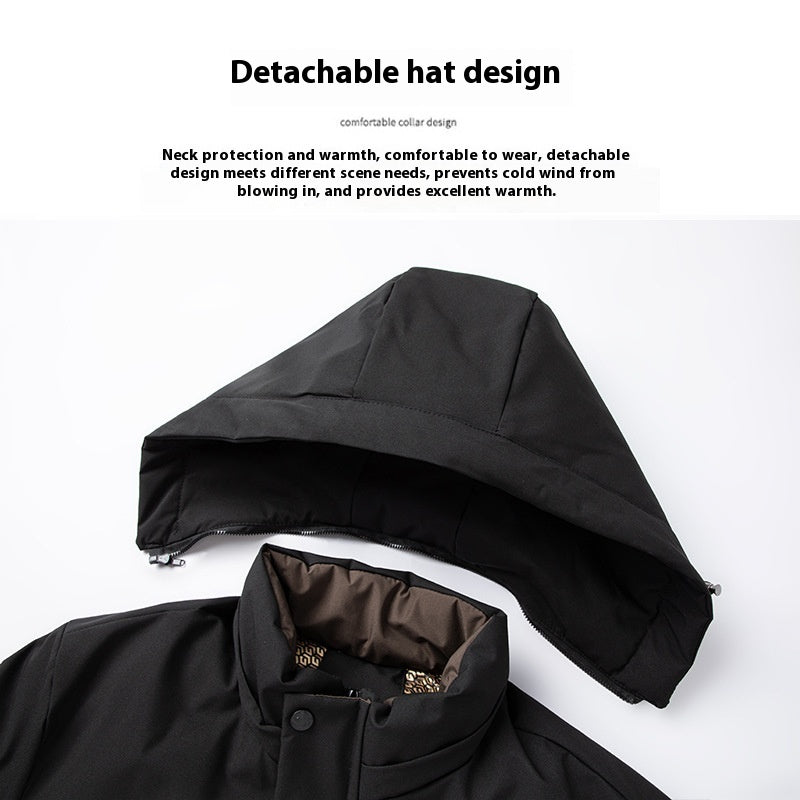 Mittellange wattierte Herrenjacke – warm, winddicht und stilvoll für den Winter