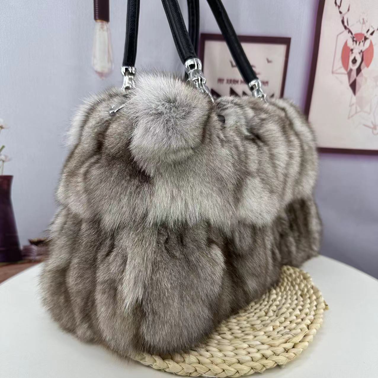 Herbst und Winter Fuchs Pelz Tasche Frauen