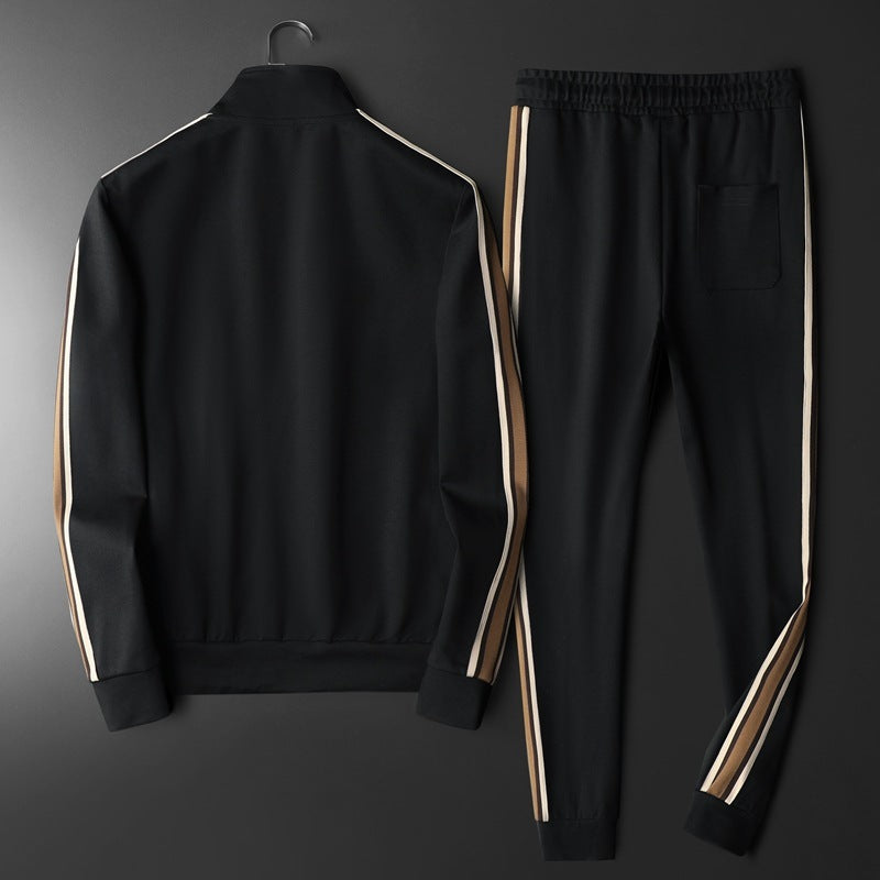 Herren Sport Stickerei Nähte Zweiteiliges Set