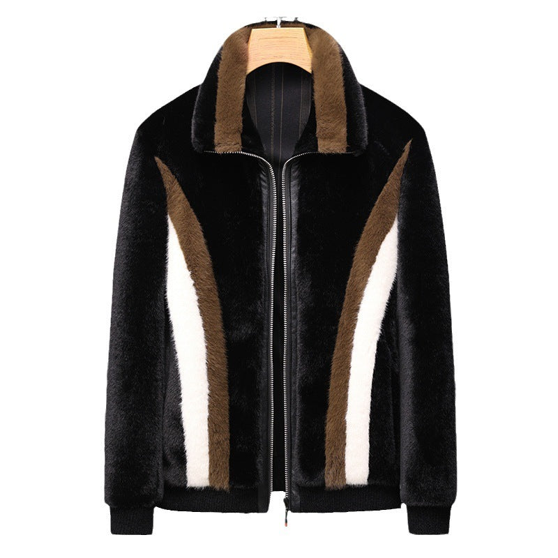 Winter Herren Warmer Nerz Pelz Mantel