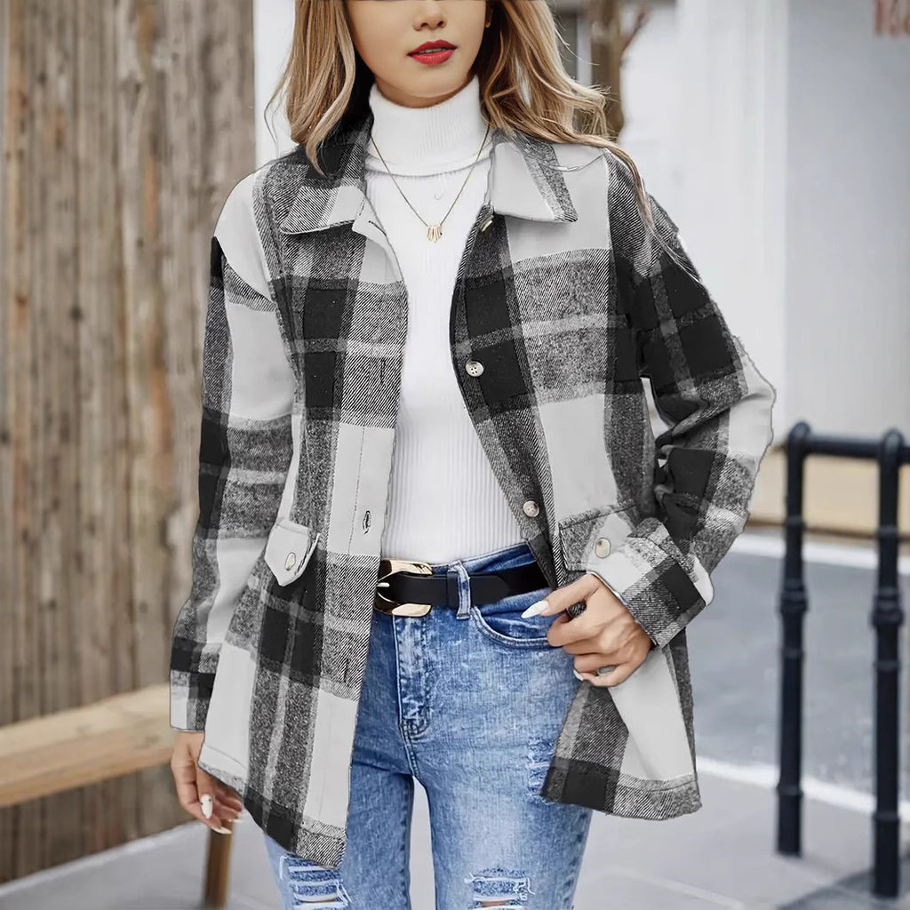 Dicke Flanell-Hemdjacke im Karo-Look – lässig, stylisch und perfekt zum Kombinieren.“